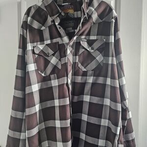 Dixxon Flannel Shirt - Maroon & White Plaid